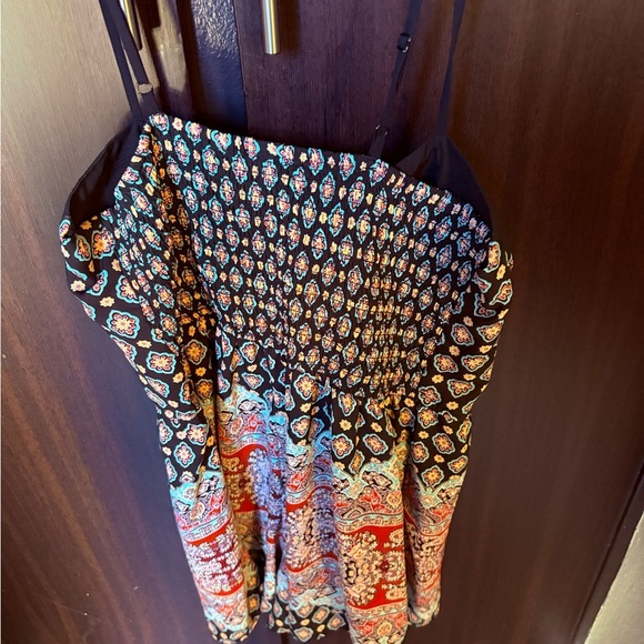 Xhilaration Floral Black and Orange Dress - Picture 2 of 3